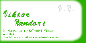viktor nandori business card